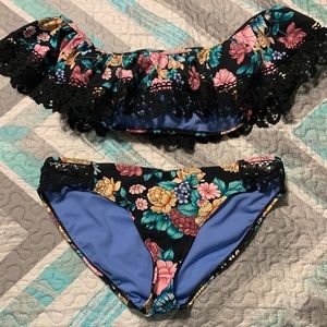 Time and Tru Floral Bikini Set